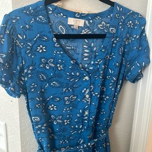 LOFT OUTLET FLORAL MIDI DRESS